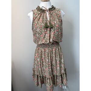 Cabana Life Floral Dress Lg Cottagecore Fairy Mermaid Tiered Ruffle SPF